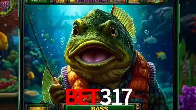 Personagem de peixe pescador do popular jogo de slot com tema de pescaria, uma das emocionantes opções de caça-níqueis para jogar e ganhar no cassino BET317.